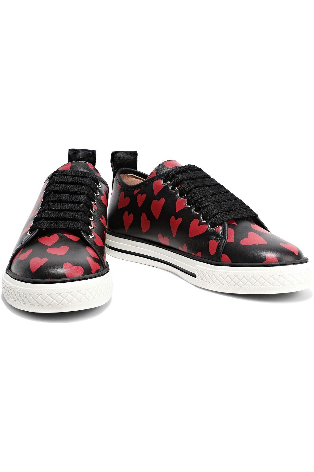 RED(V) Printed leather sneakers