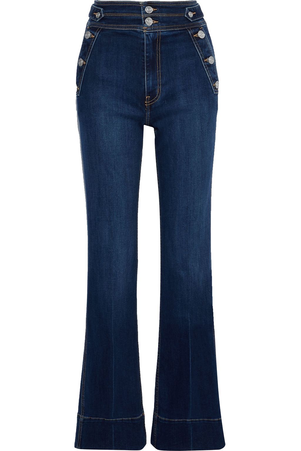 high rise flared jeans