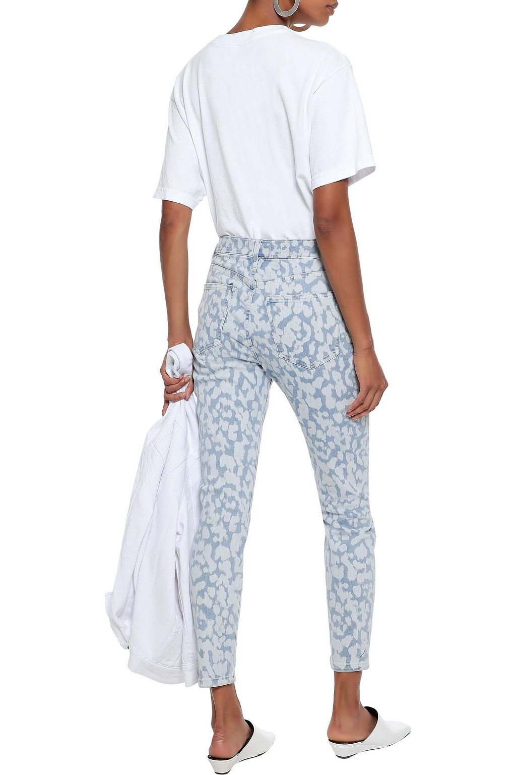 CURRENT/ELLIOTT The Stiletto cropped bleached high-rise skinny jeans