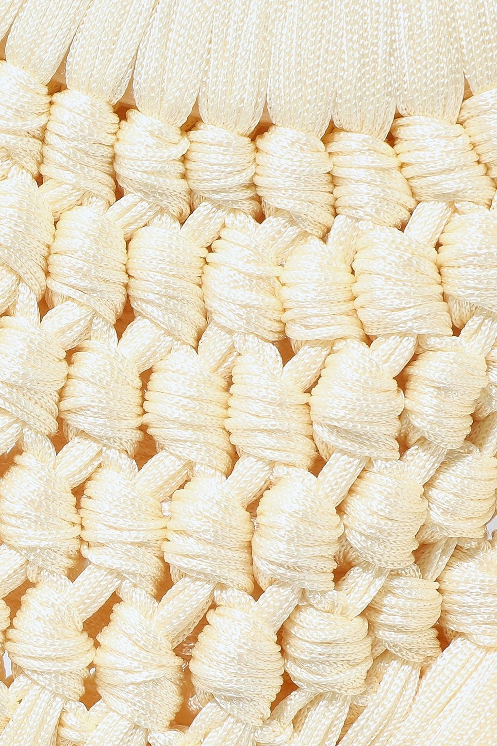 CULT GAIA Angelou tasseled crochet and resin clutch
