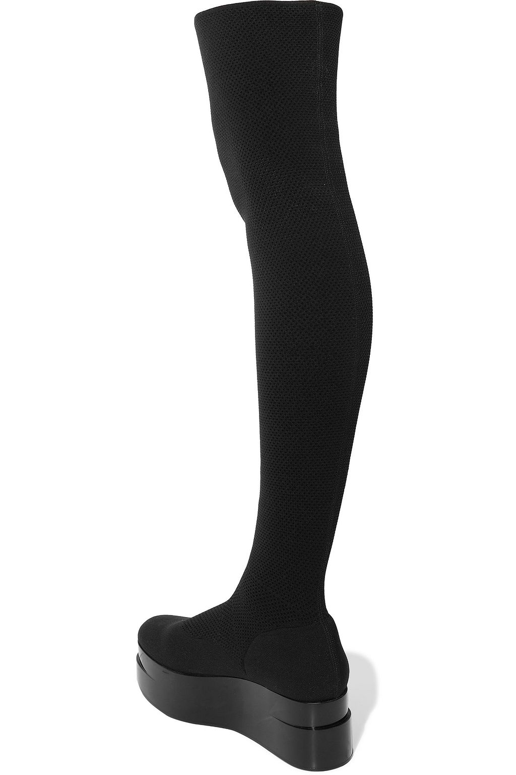 ROBERT CLERGERIE Laurian stretch-knit platform over-the-knee boots