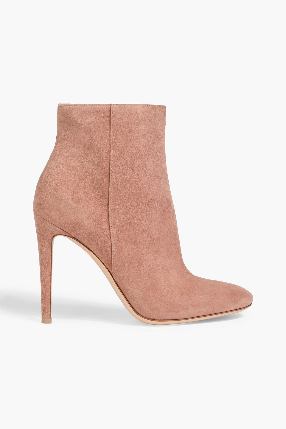 Gianvito Rossi Suede Ankle Boots In Pink