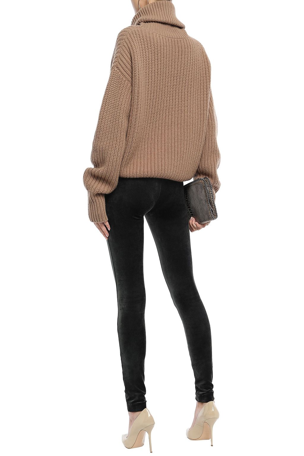 THEORY Stretch-velvet leggings