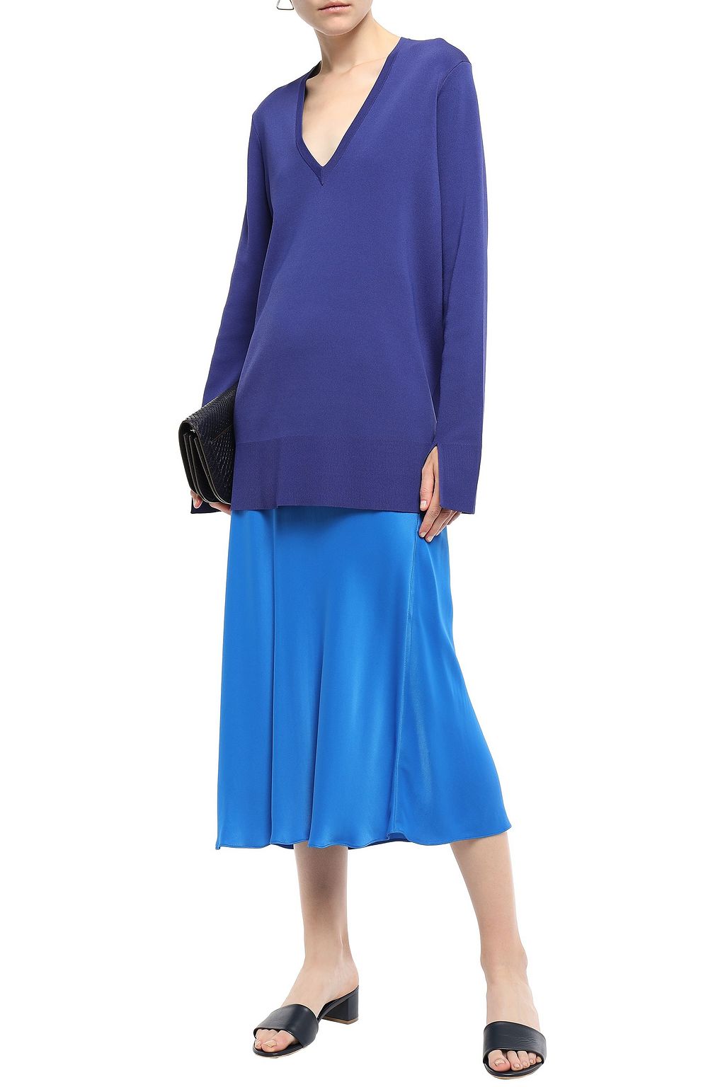 THEORY Stretch ribbed-knit top