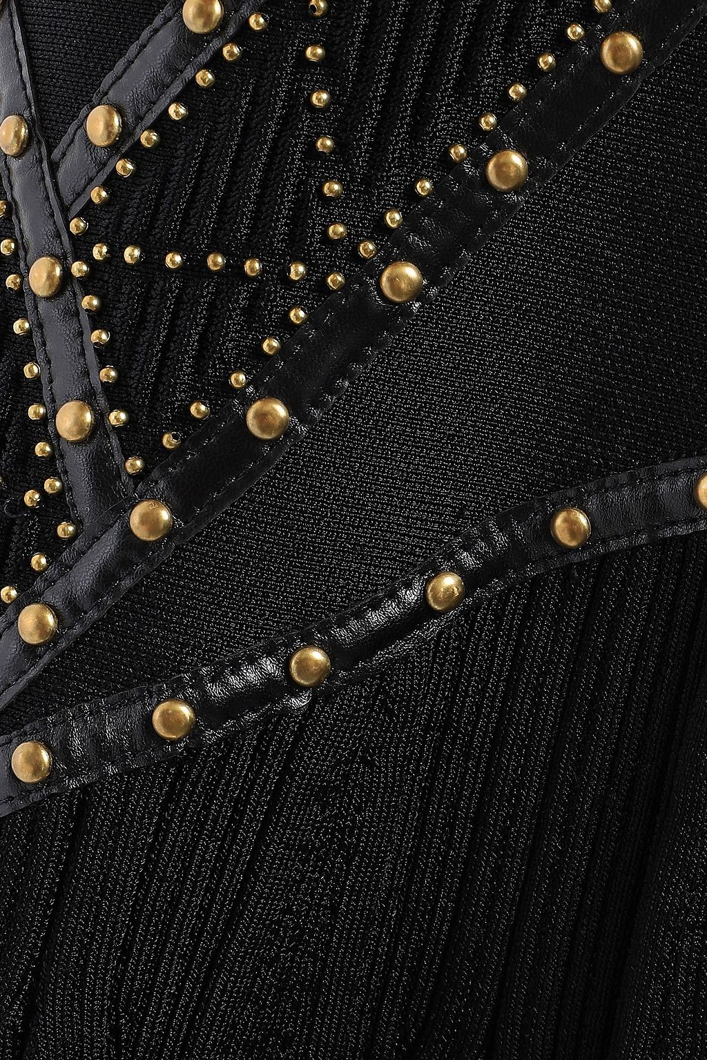 HERVÉ LÉGER Alexia cutout embellished bandage and ribbed-knit mini dress