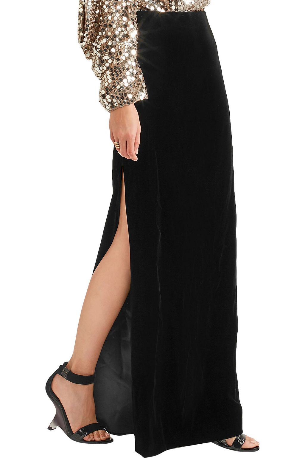 TOM FORD Velvet maxi skirt