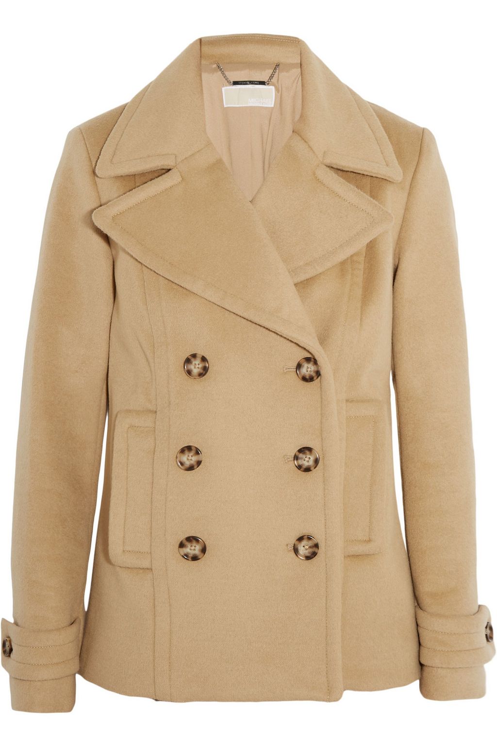 michael kors wool blend double breasted peacoat