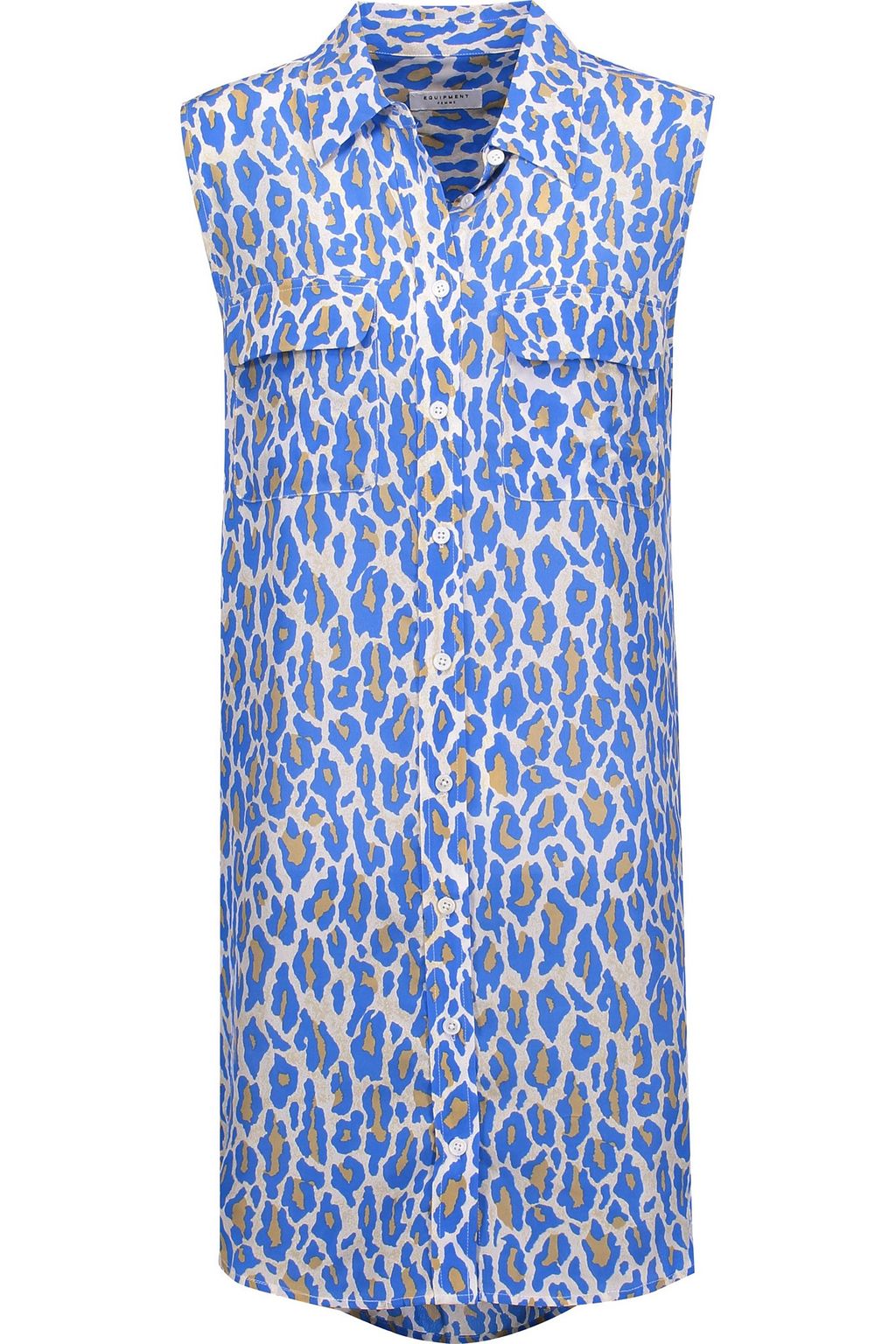 light blue leopard print dress