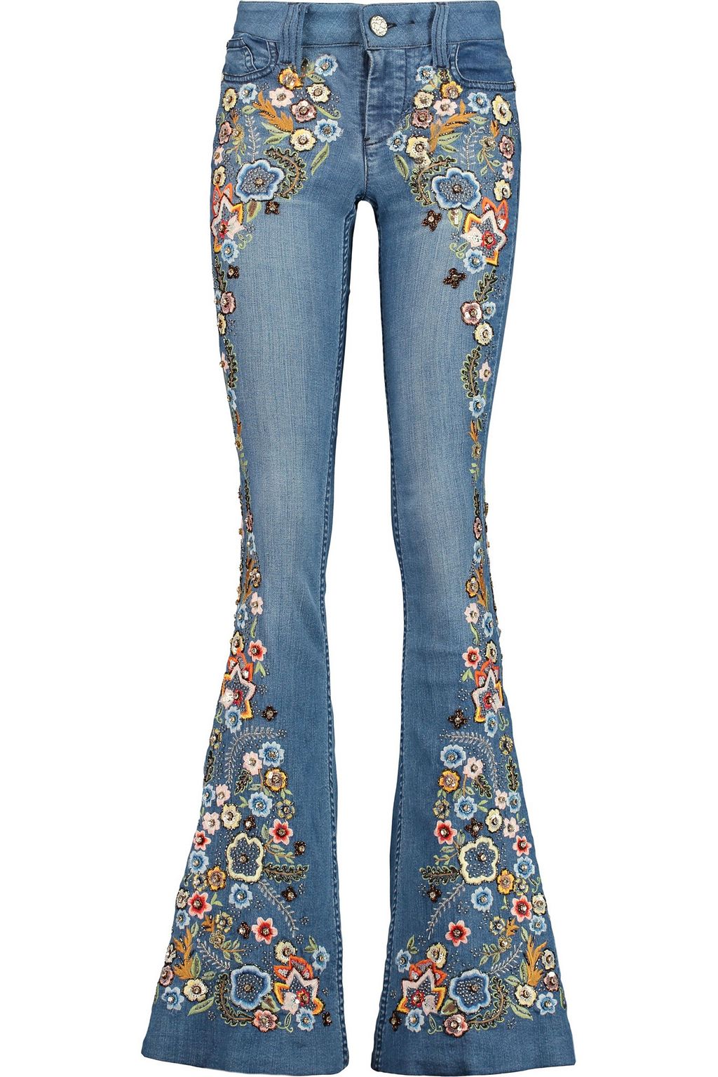 alice and olivia ryley embroidered jeans