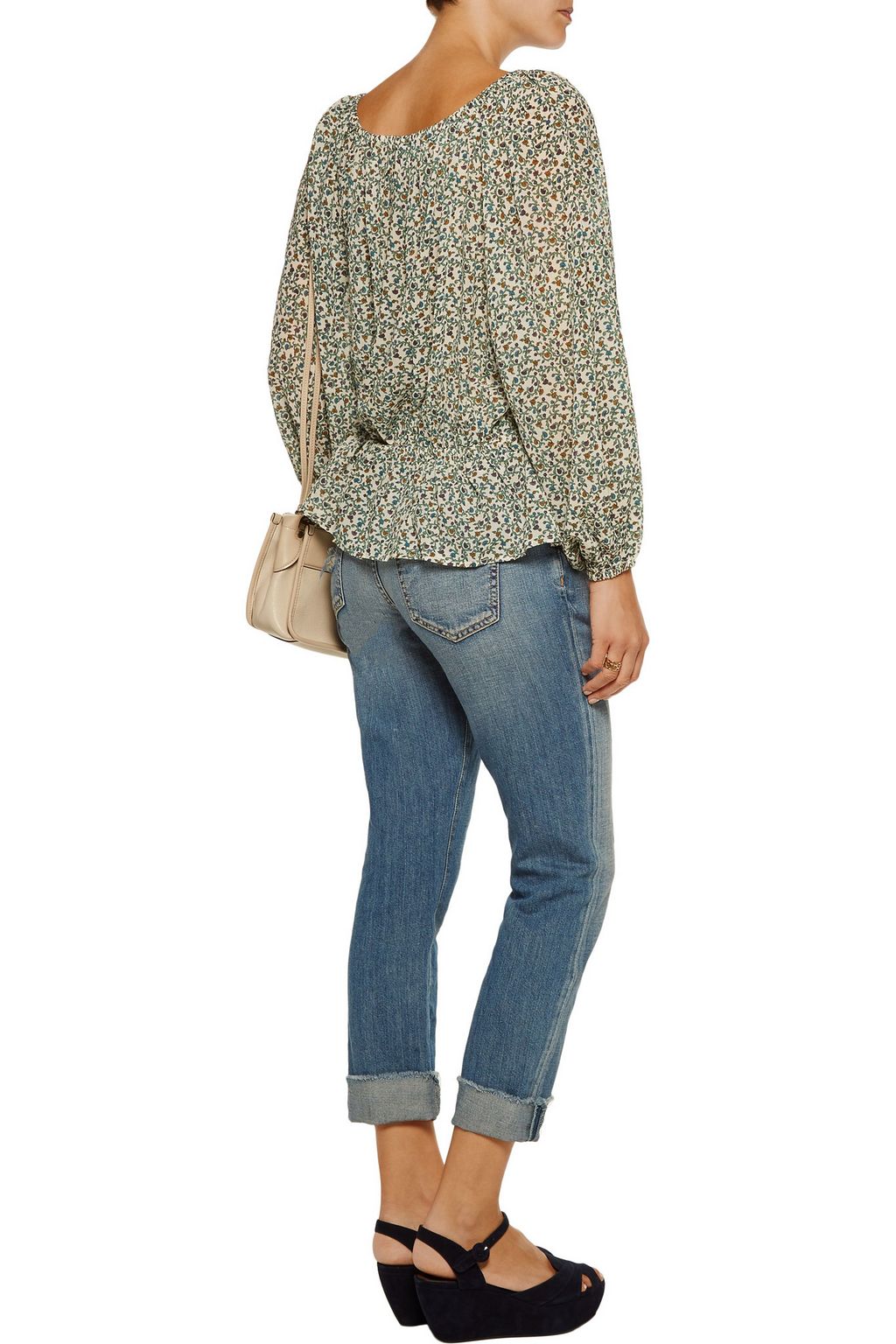 TALITHA Gia floral-print silk-chiffon blouse