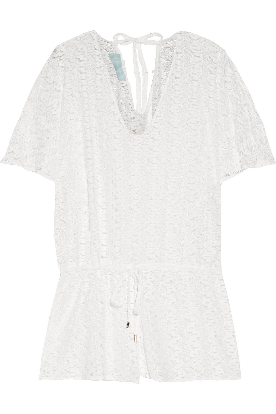 melissa odabash - alyna crochet-knit playsuit - white - m