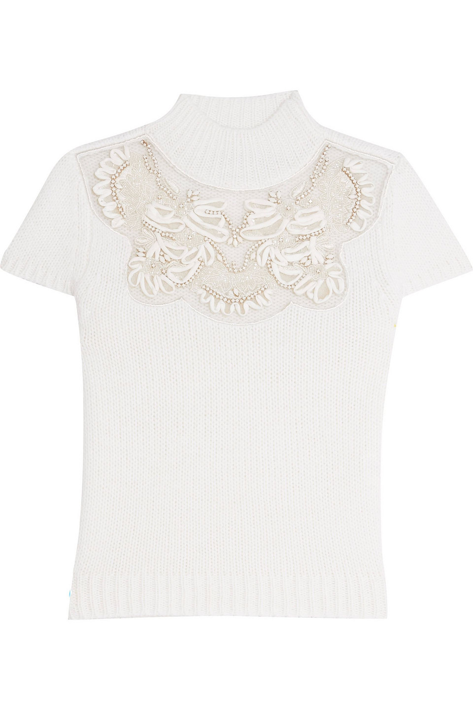 Carla embellished wool-blend sweater
