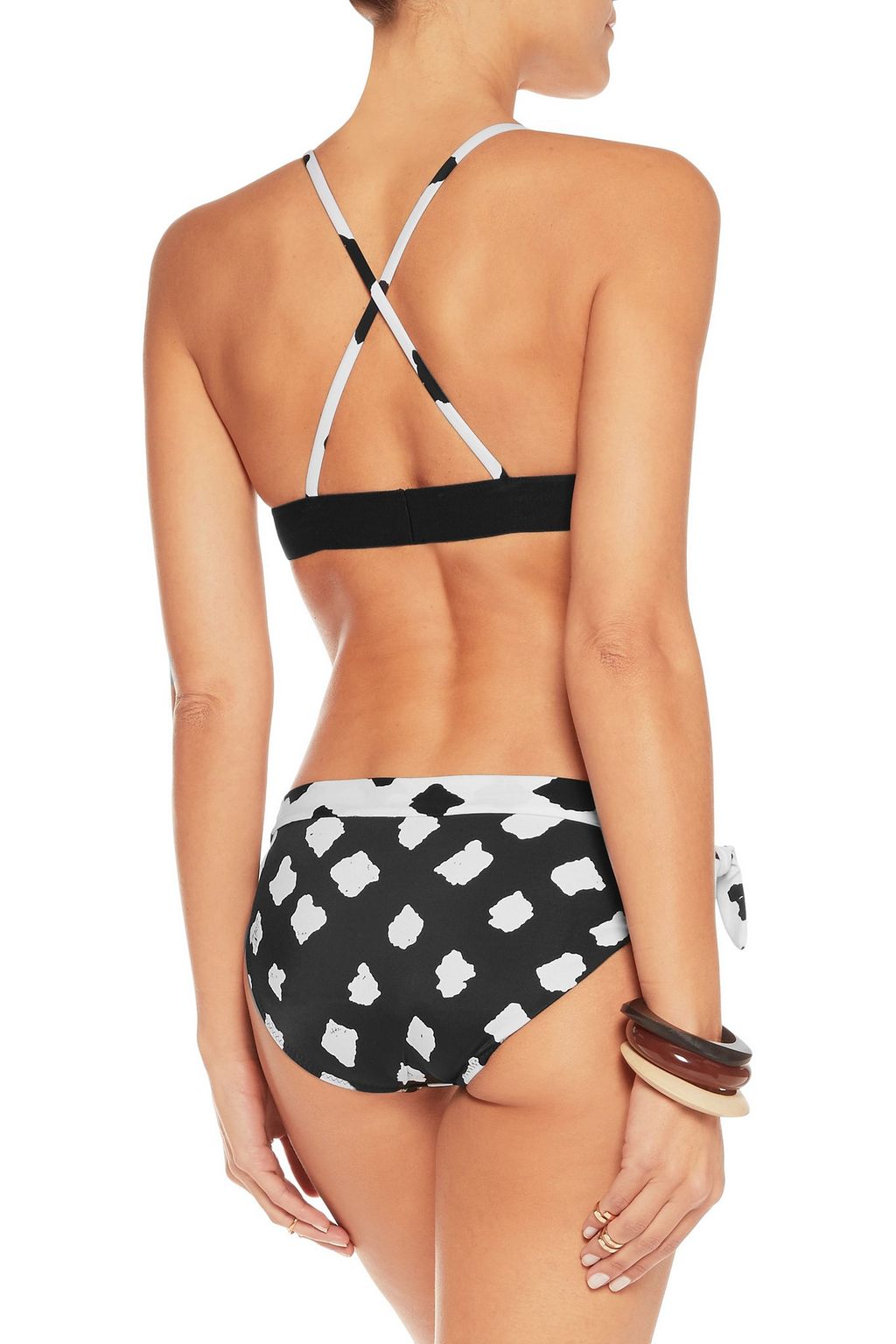 NORMA KAMALI Eric printed low-rise bikini briefs