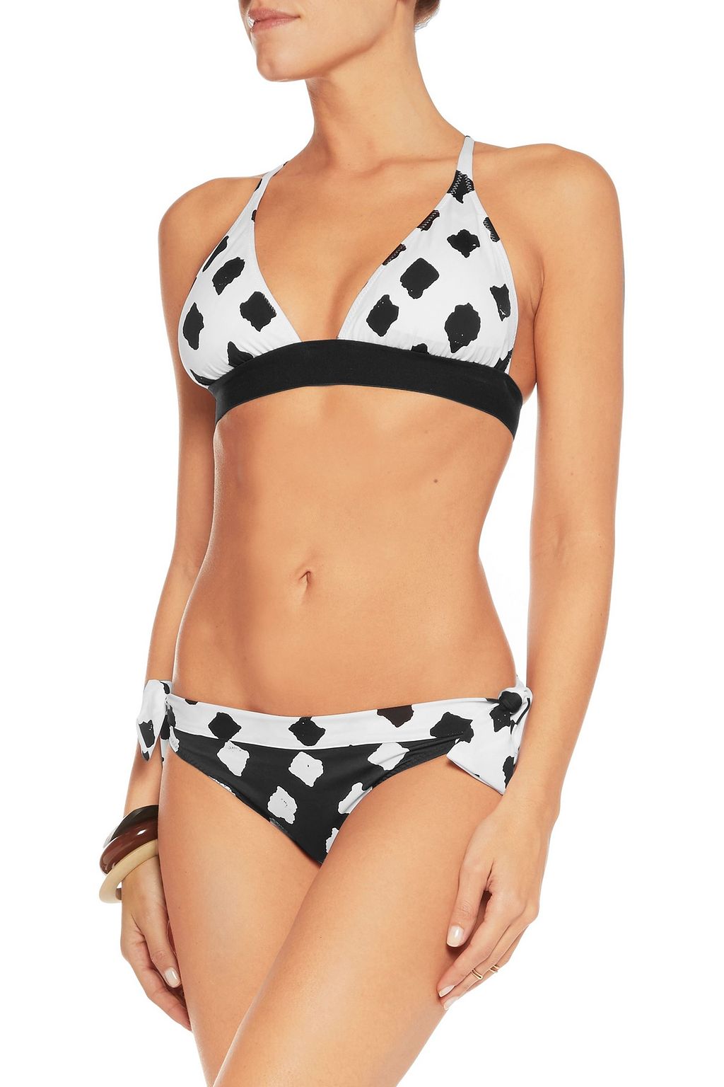 NORMA KAMALI Eric printed low-rise bikini briefs