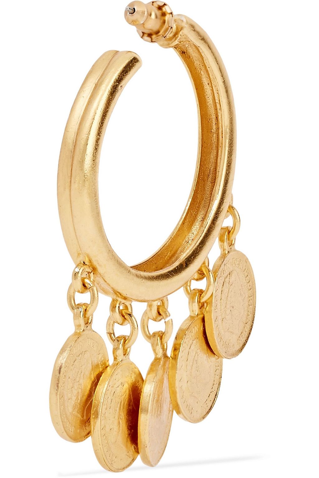 BEN-AMUN Gold-tone hoop earrings