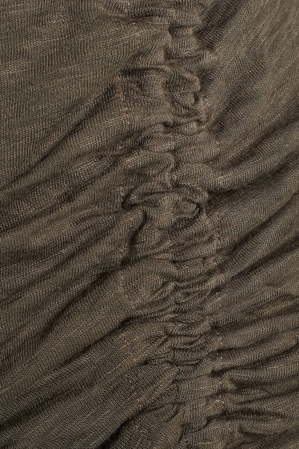 SPLENDID Henley ruched Supima cotton and Micro Modal-blend top