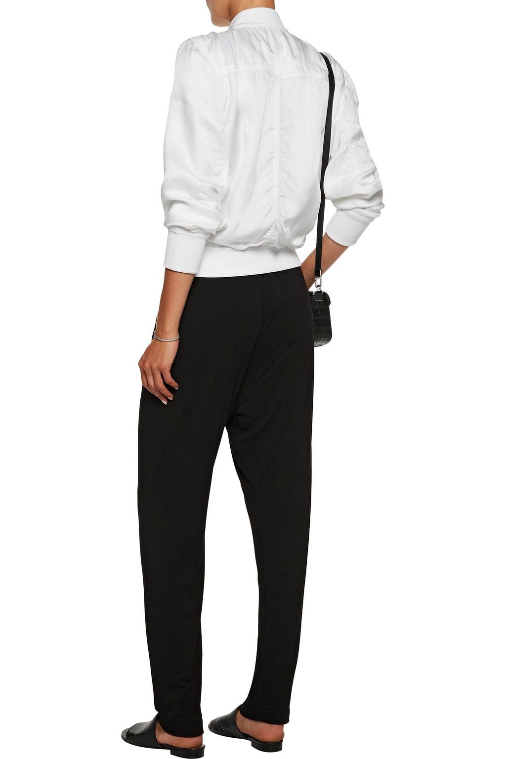 ENZA COSTA Easy pleated stretch-jersey track pants