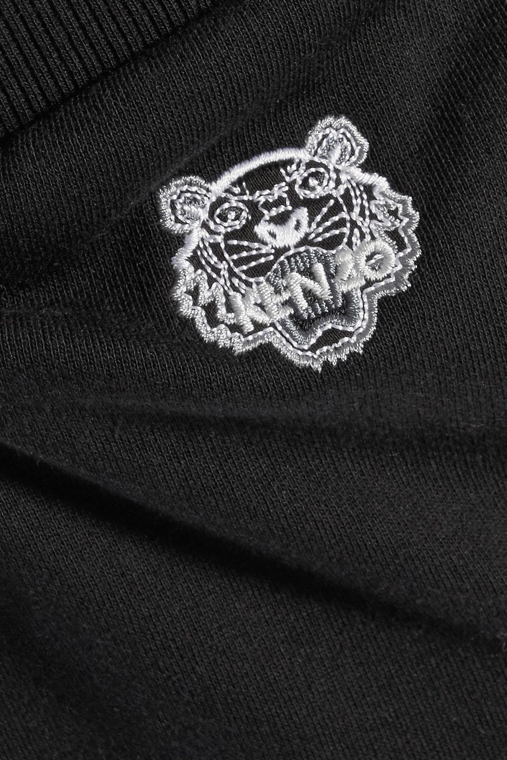 KENZO Embroidered cotton-jersey track pants