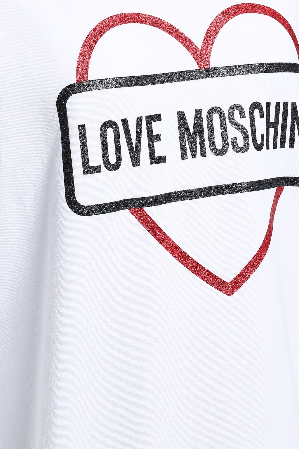 LOVE MOSCHINO Printed metallic stretch-cotton jersey mini dress