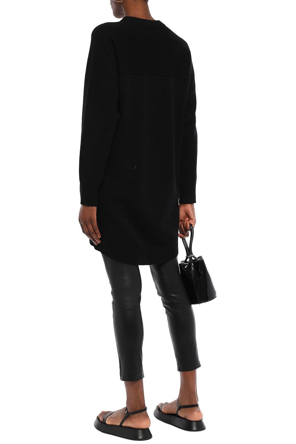 THEORY Cropped stretch-leather skinny pants