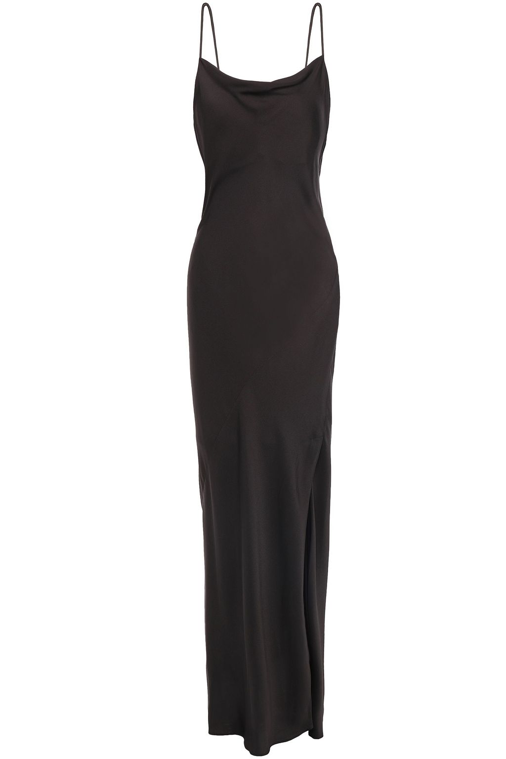 theory draped silk maxi dress