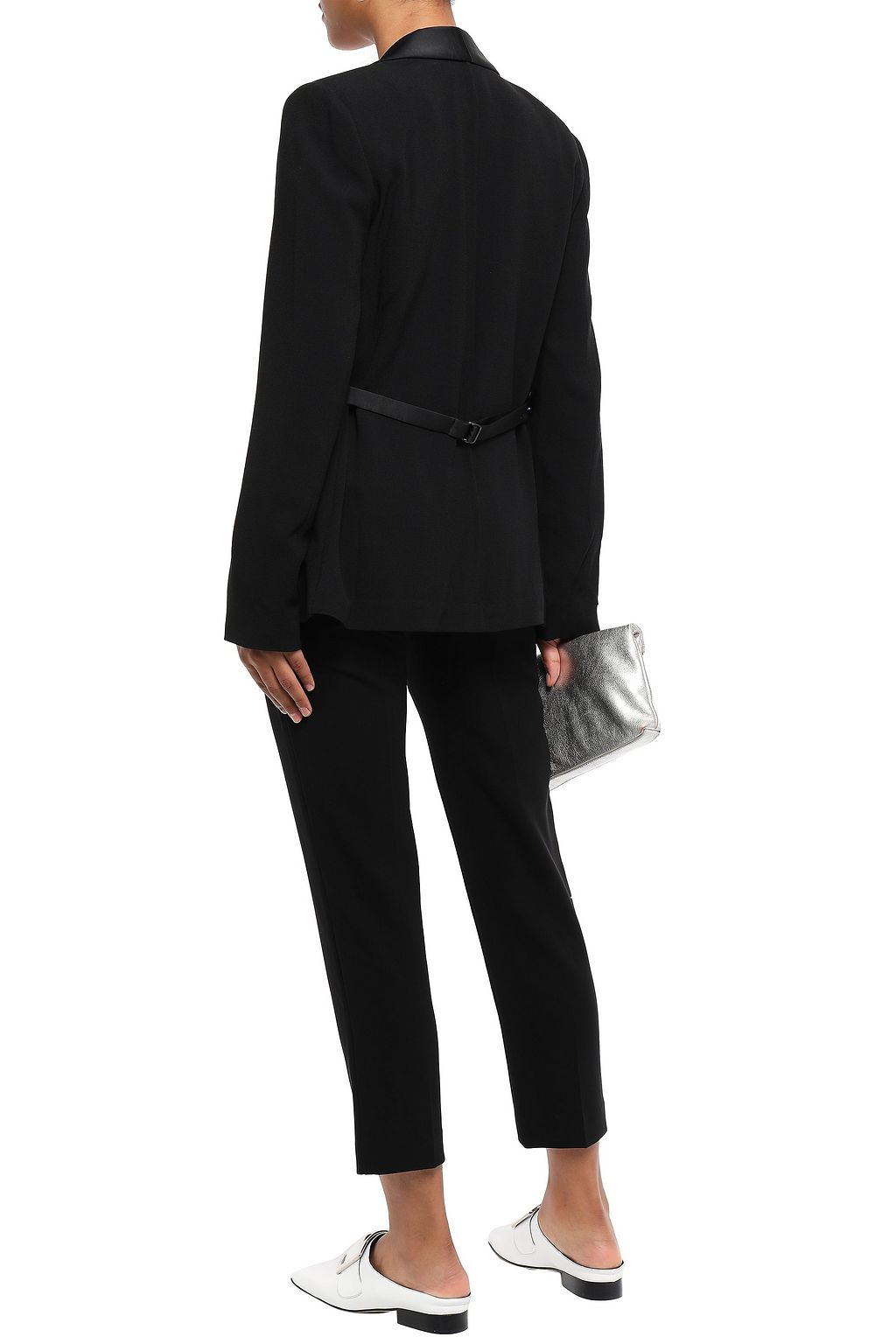 THEORY Treeca cropped crepe tapered pants
