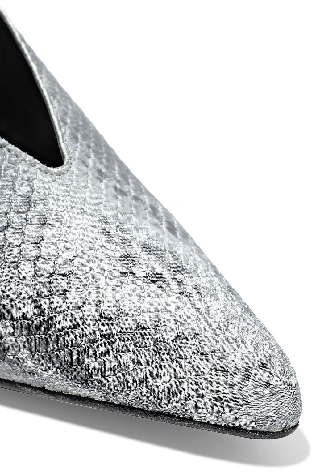 IRIS & INK Snake-effect canvas pumps