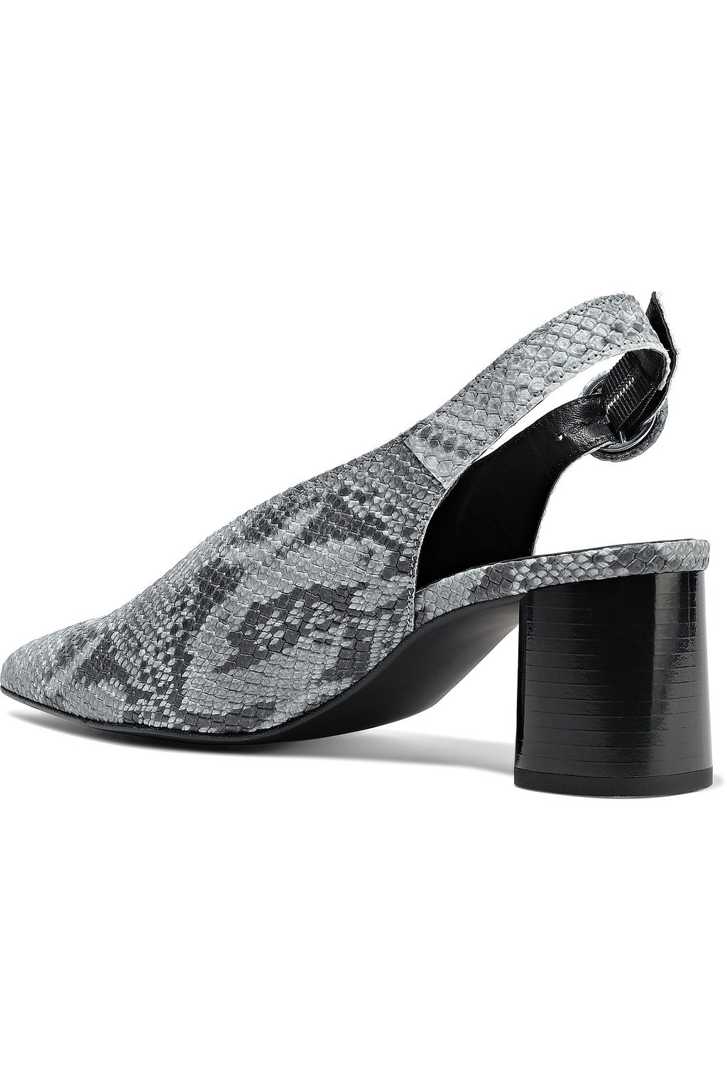 IRIS & INK Snake-effect canvas pumps