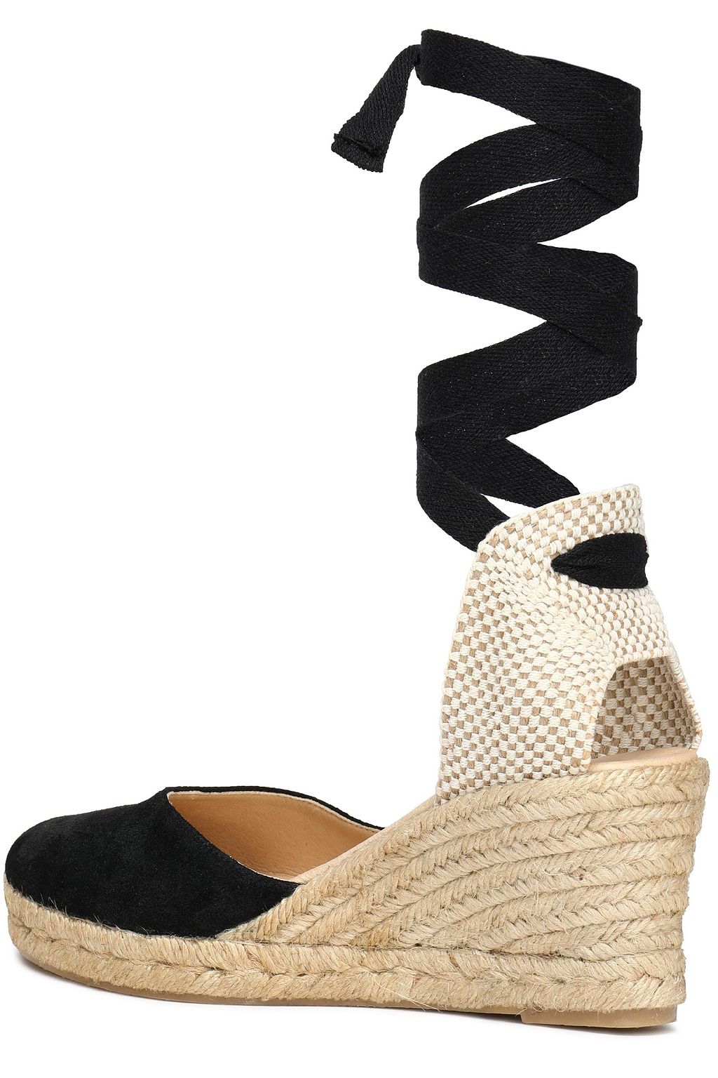 IRIS & INK Peyton suede wedge espadrilles