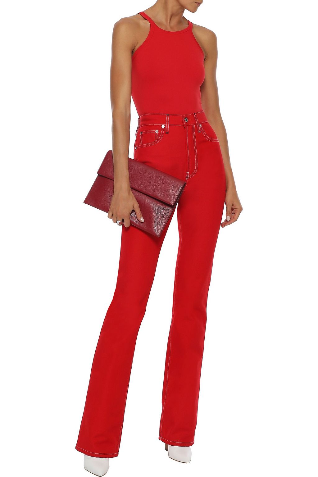 red jeans bootcut