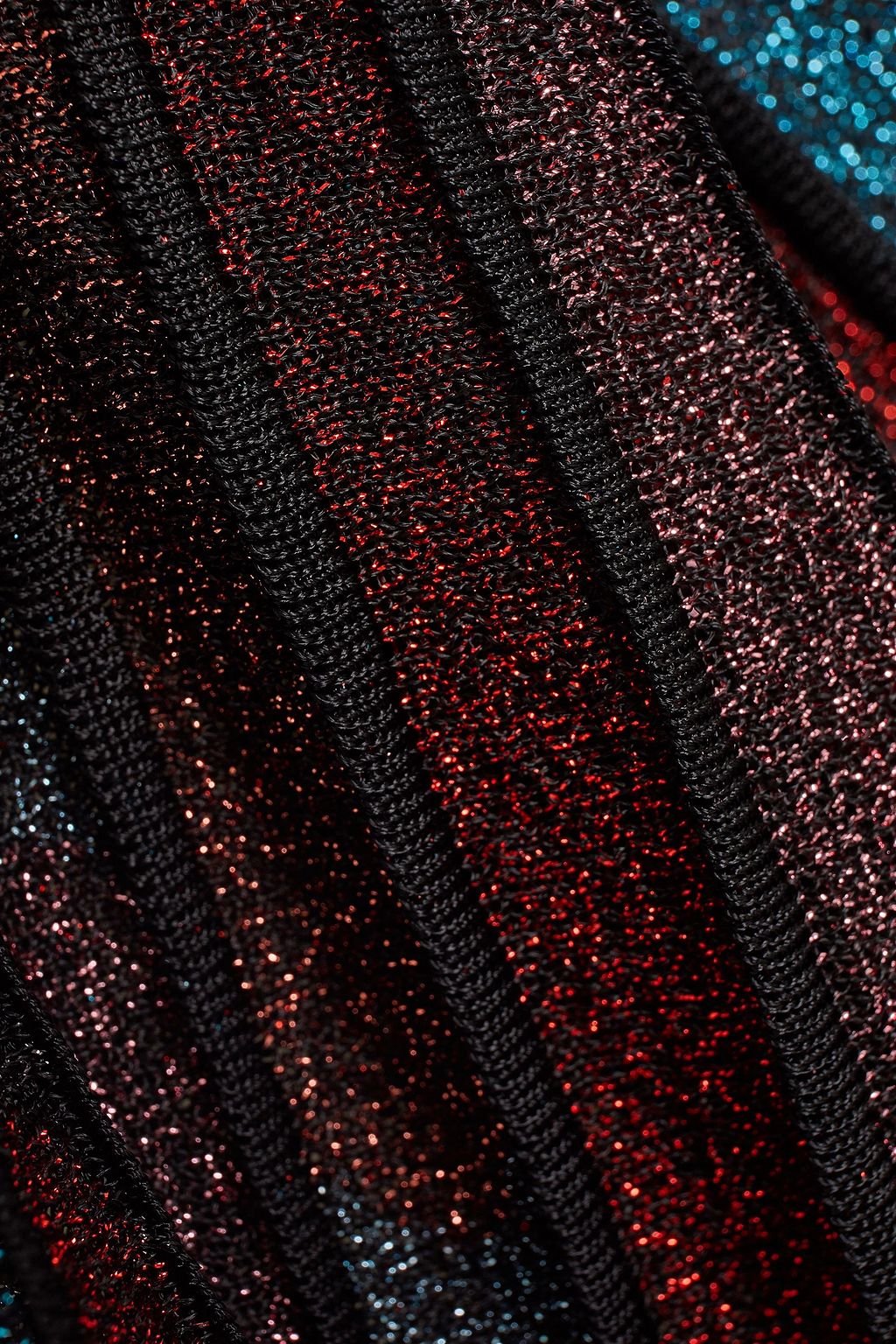 M MISSONI Metallic ribbed crochet-knit cardigan