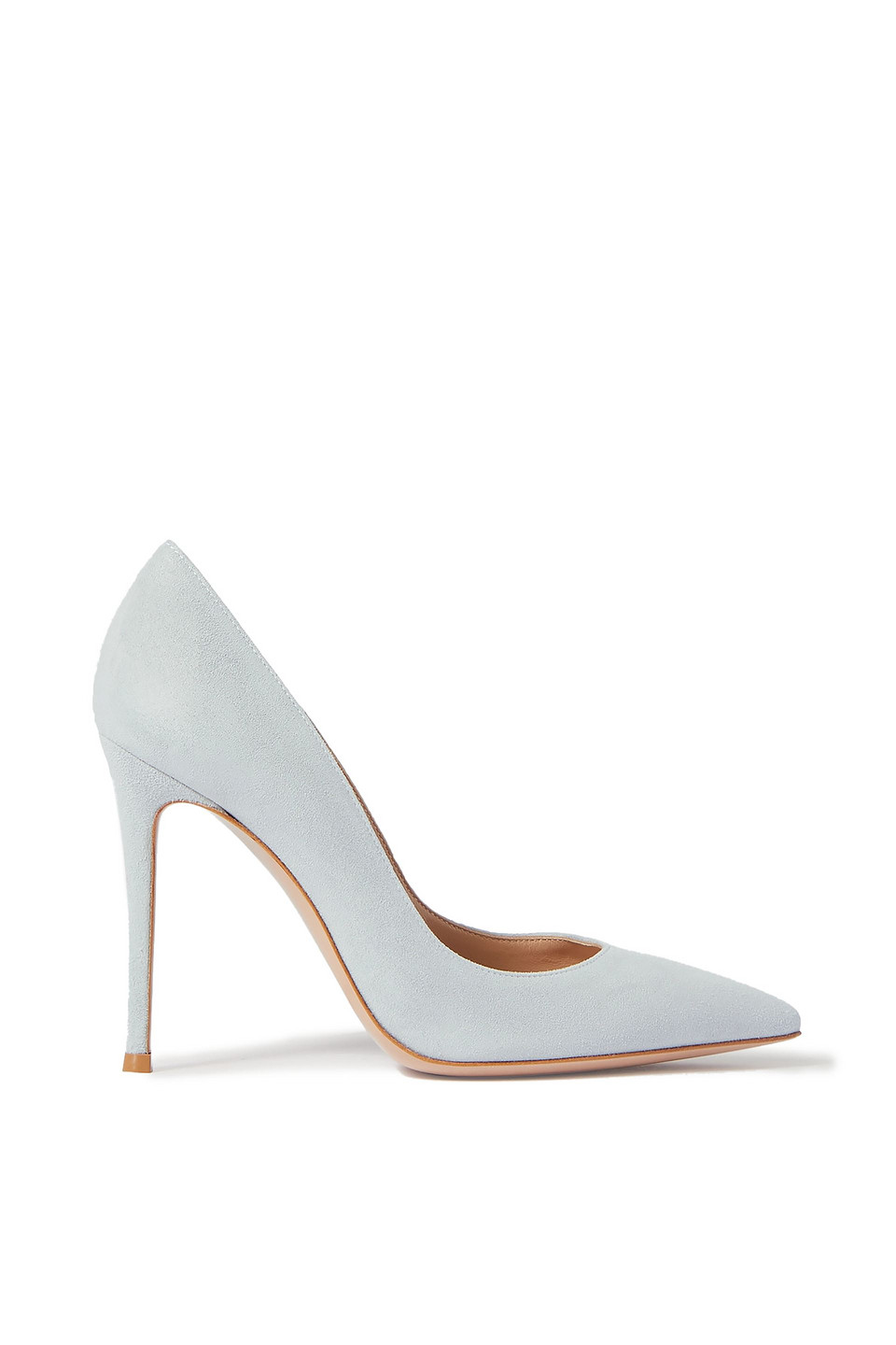 Gianvito Rossi Woman 105 Suede Pumps Sky Blue Size 41