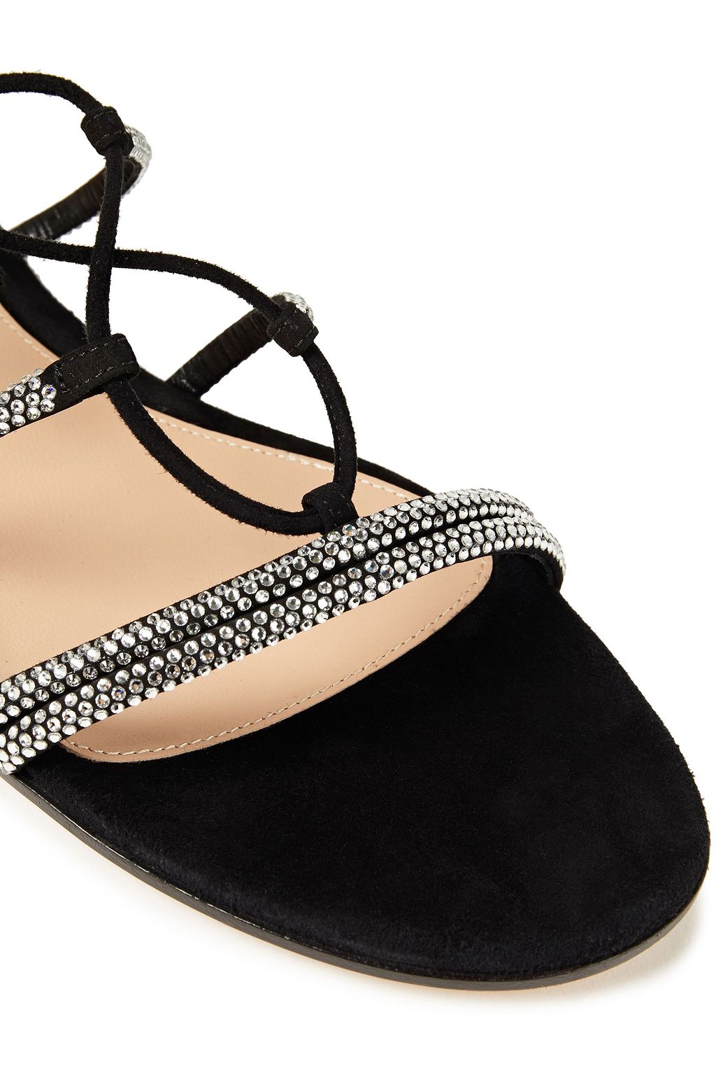 GIANVITO ROSSI Brittany 05 crystal-embellished suede sandals