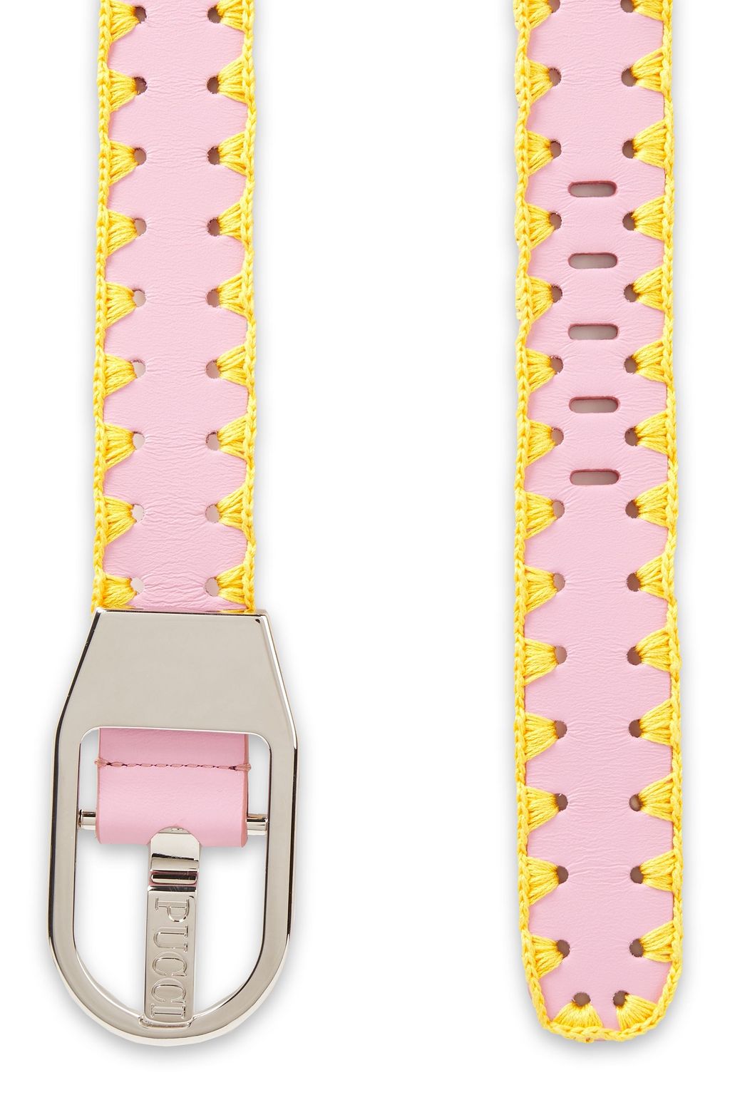 PUCCI Whipstitched leather belt