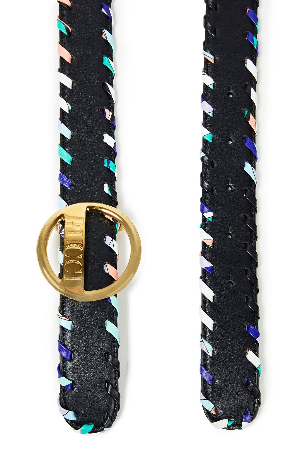 PUCCI Whipstitched leather belt