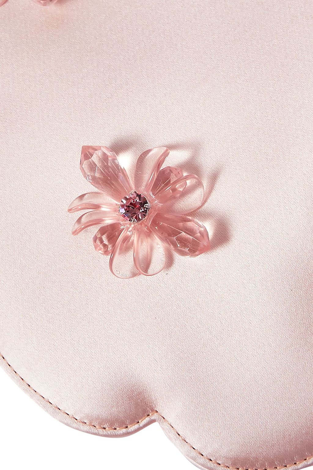 SIMONE ROCHA Flower mini beaded satin tote