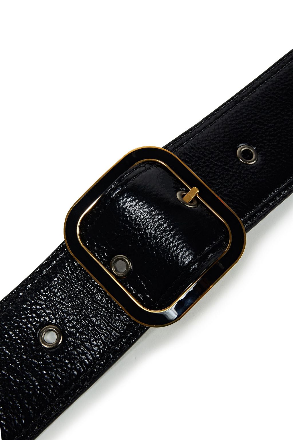 MARNI Textured patent-leather belt
