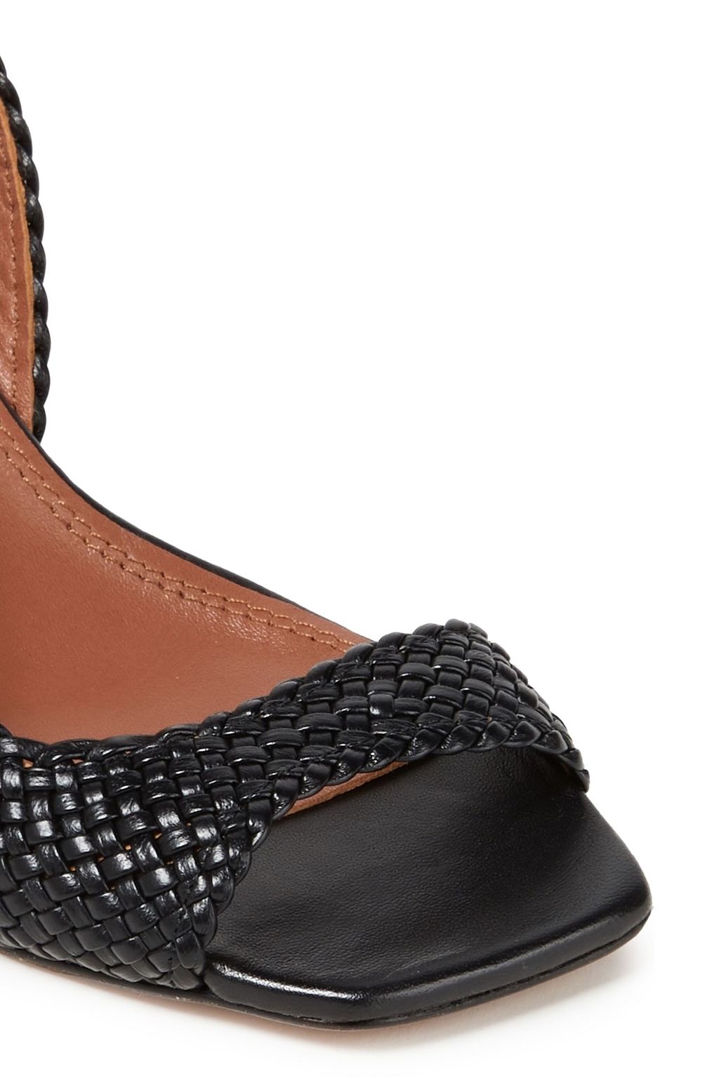 SOULIERS MARTINEZ Higuera braided leather slingback sandals