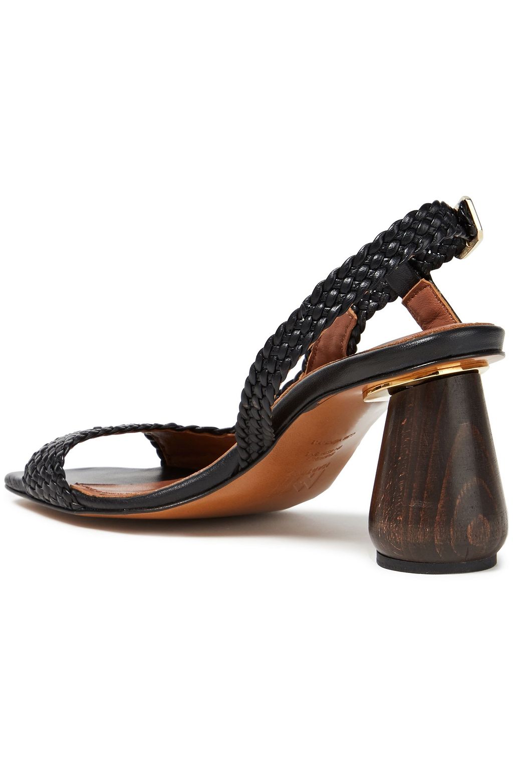 SOULIERS MARTINEZ Higuera braided leather slingback sandals