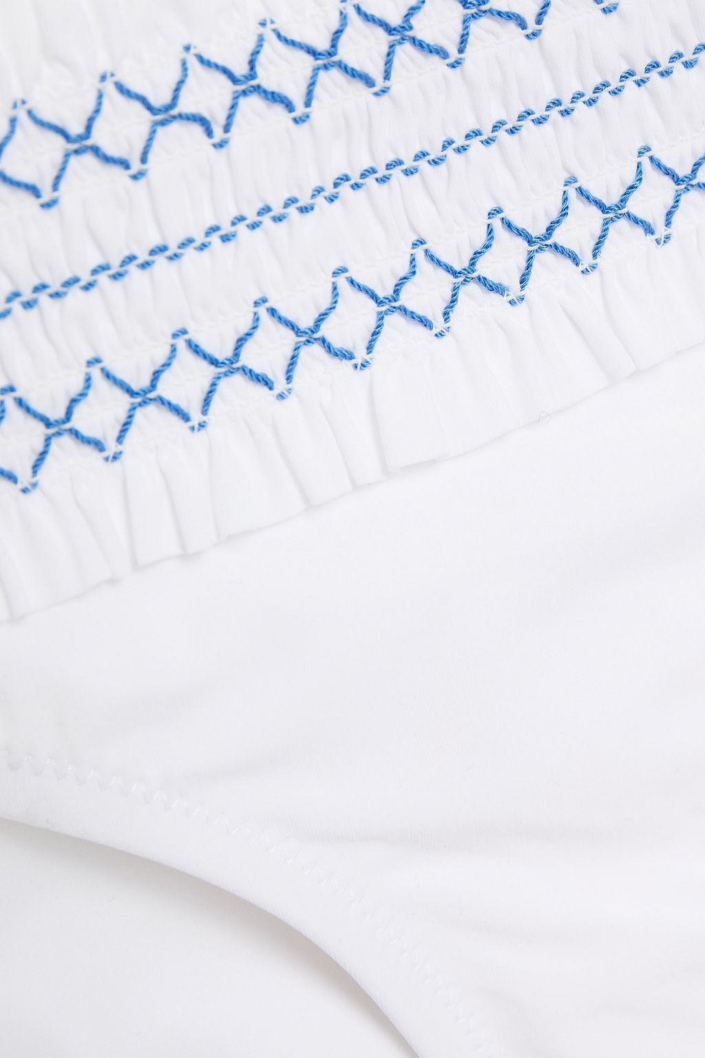 TORY BURCH Smocked low-rise bikini briefs