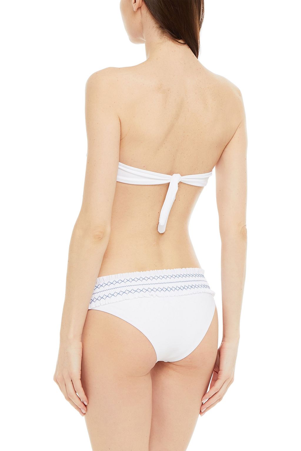 TORY BURCH Smocked low-rise bikini briefs