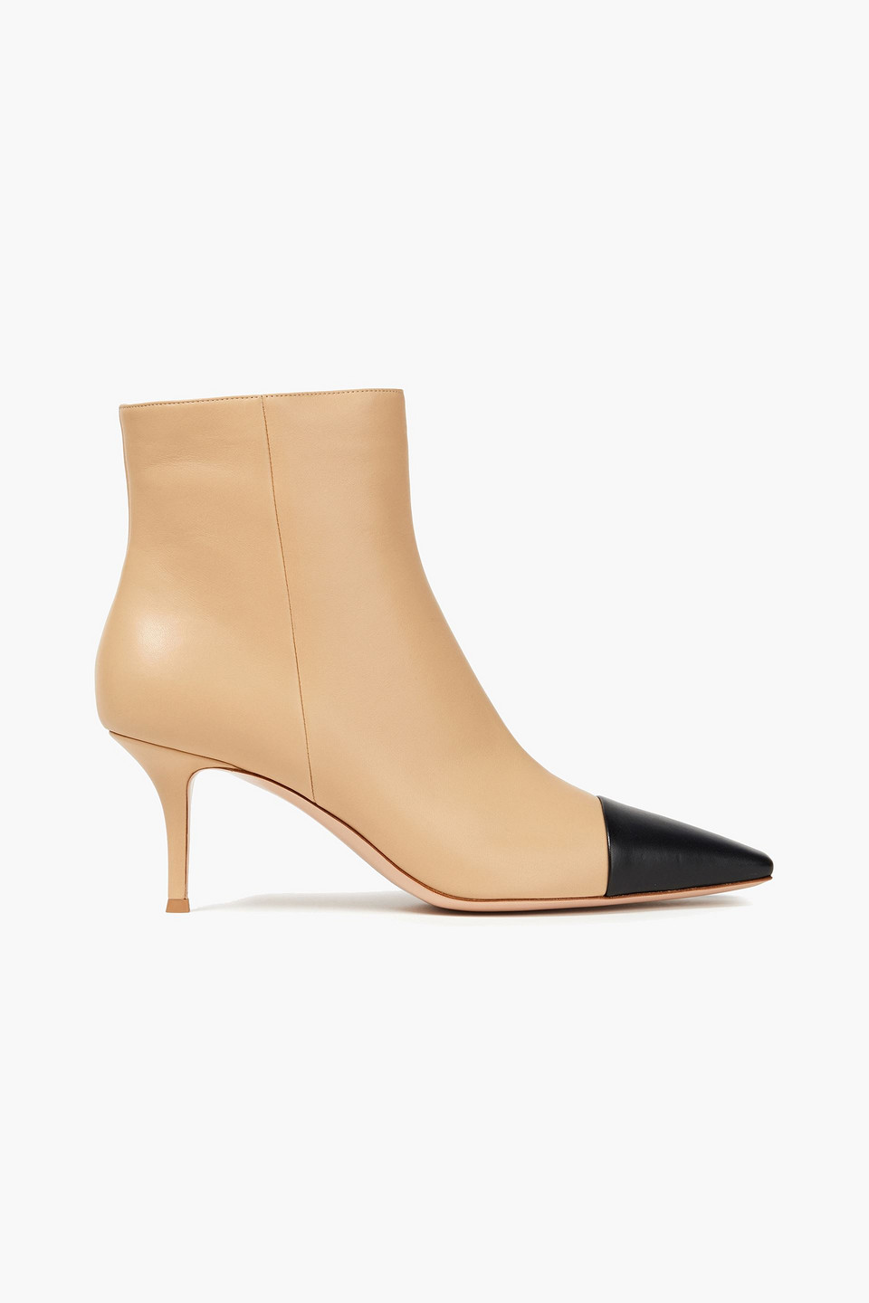 Gianvito Rossi Woman 70 Two-tone Leather Ankle Boots Black Size 42