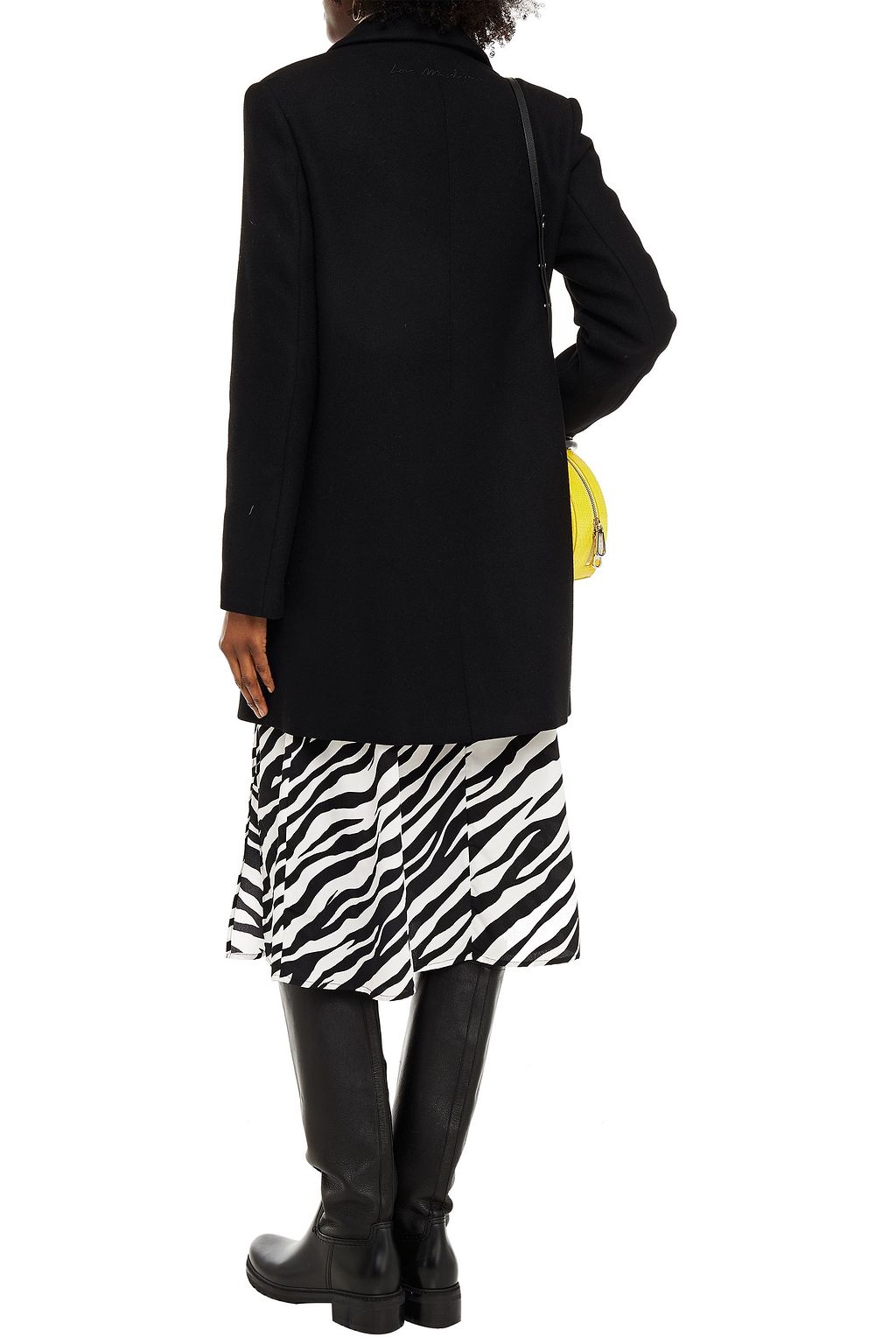 LOVE MOSCHINO Double-breasted wool-blend felt coat