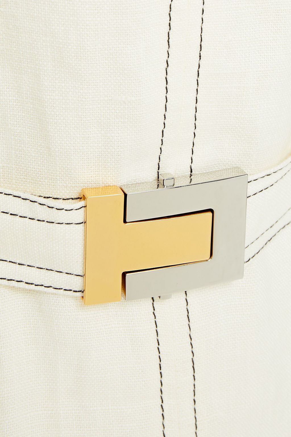 TORY BURCH Belted linen mini dress