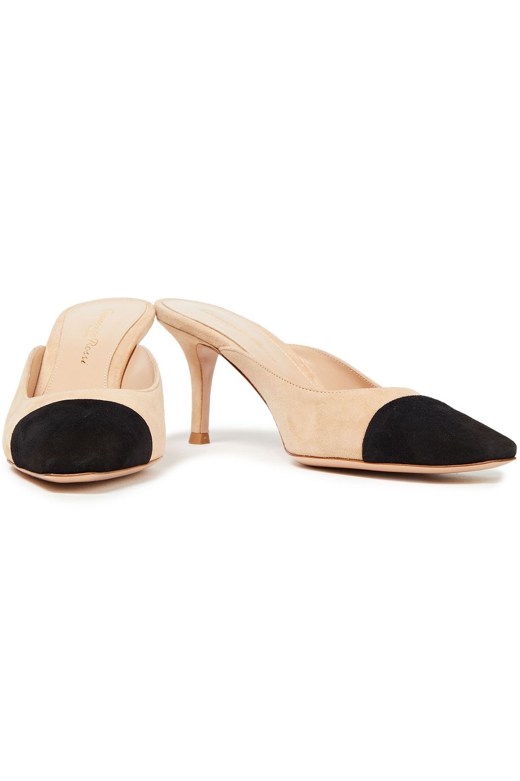 GIANVITO ROSSI Lucy two-tone suede mules
