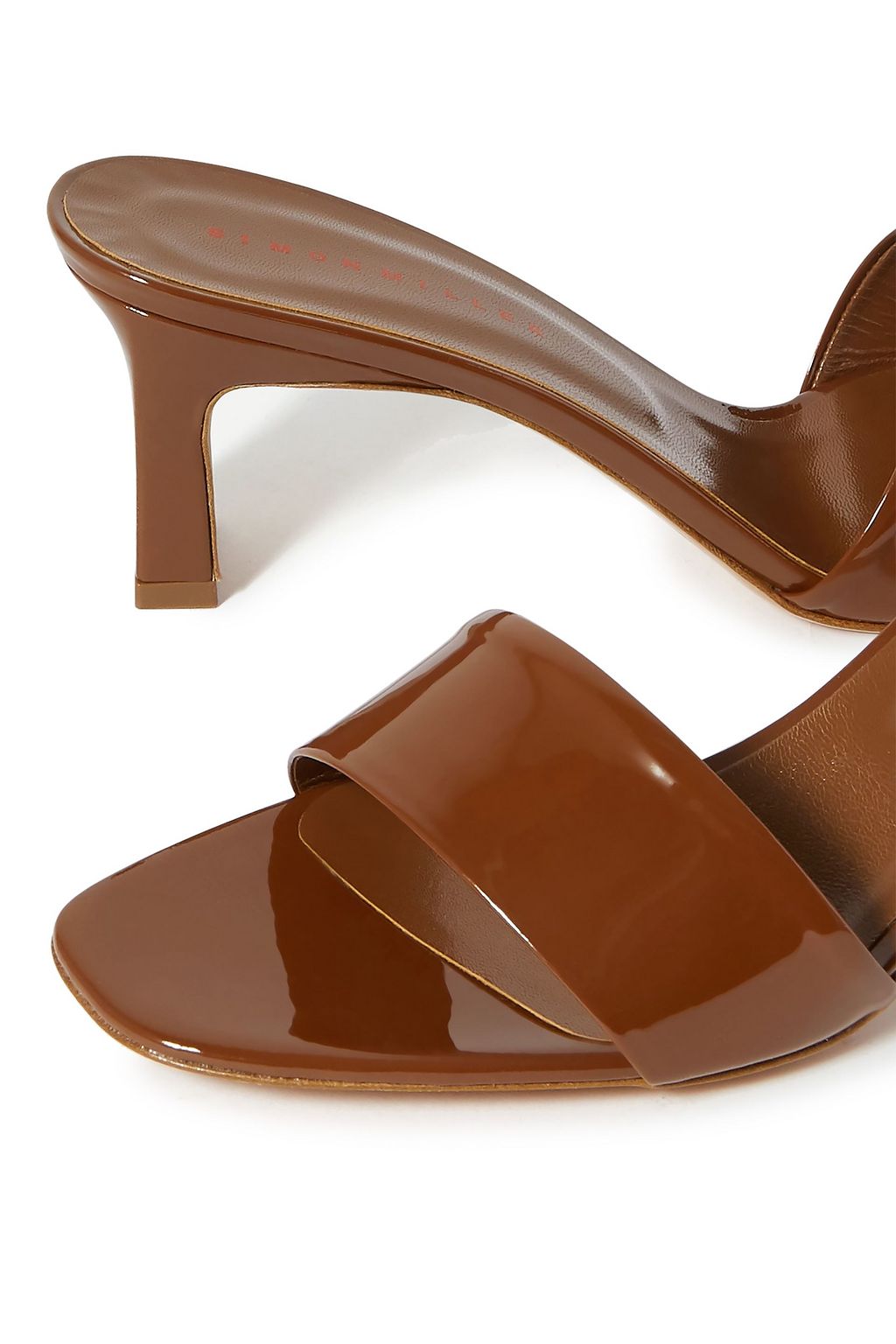 SIMON MILLER Patent-leather mules