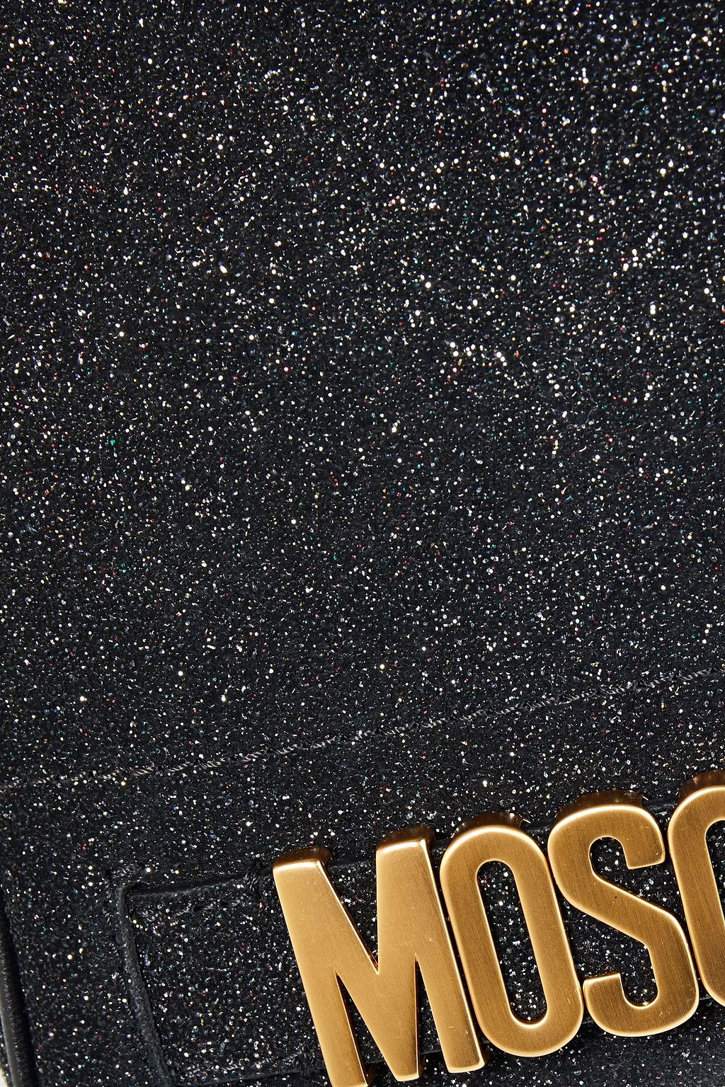 MOSCHINO Glittered leather backpack