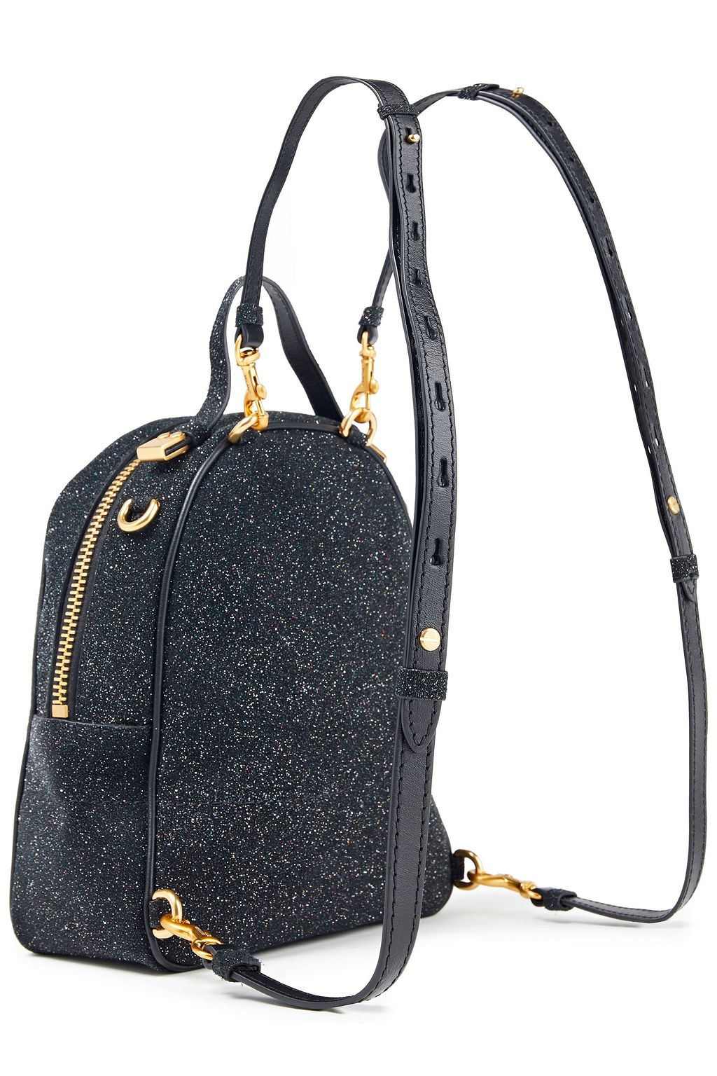 MOSCHINO Glittered leather backpack