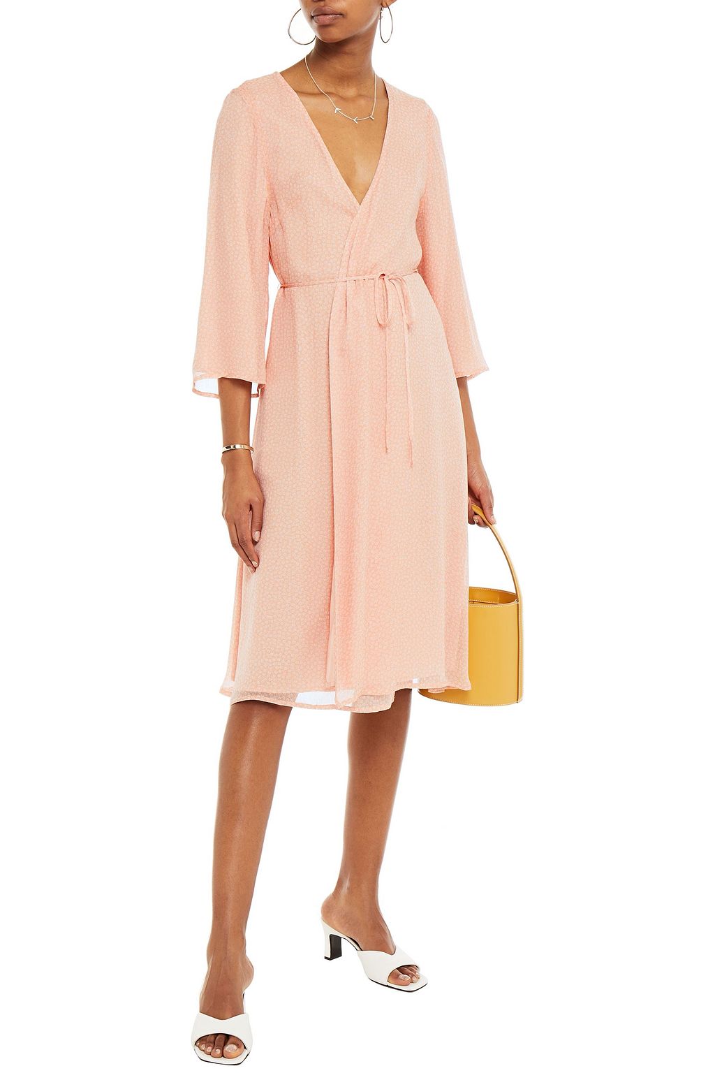 AMERICAN VINTAGE Iristate floral-print georgette wrap dress
