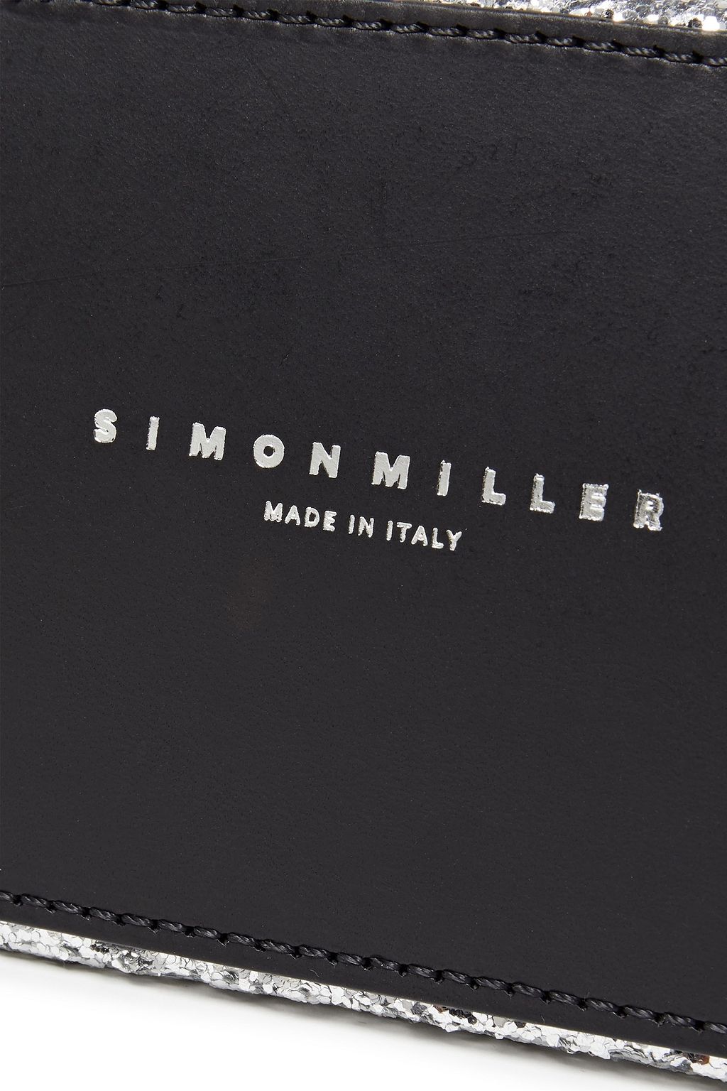 SIMON MILLER Lunchbag 20 glittered leather clutch